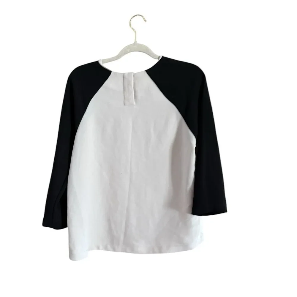 J Crew Size 6 Black and White Color Block